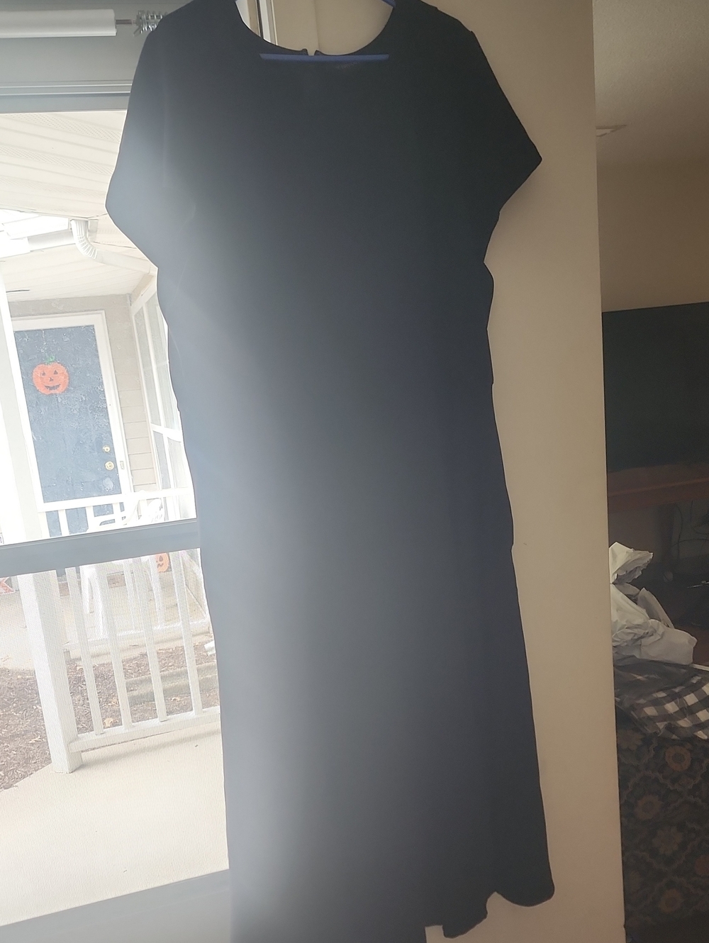 Lane Bryant Black Maxi Dress with Short Sleeves